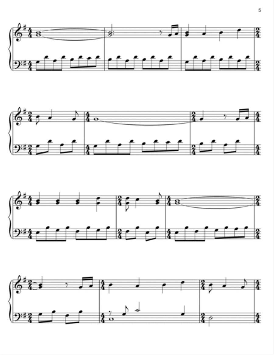 Angels We Have Heard On High Easy Piano scores gallery preview page 5