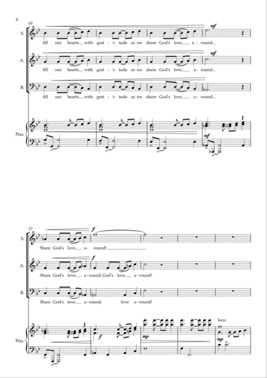 Bring Joy to the World SSA opt. B SSA scores gallery preview page 6
