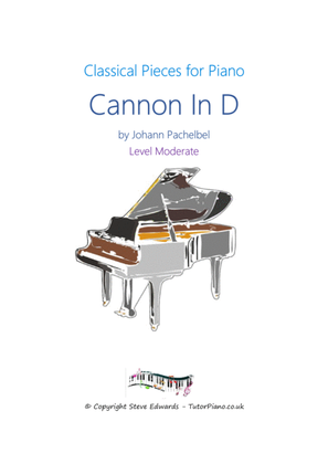 Book cover for Cannon In D - Moderate Piano Solo