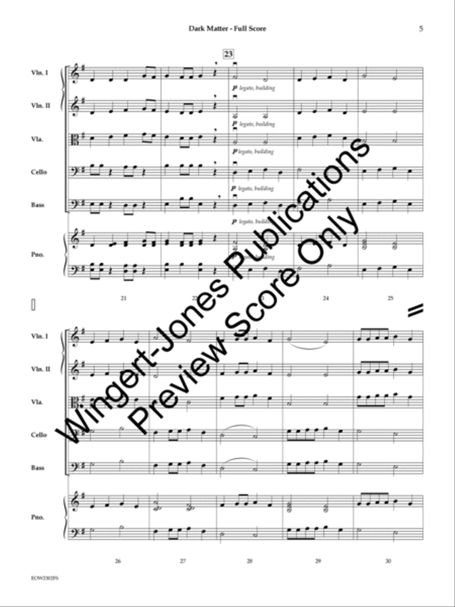 Dark Matter Dark Matter String Orchestra scores gallery preview page 6