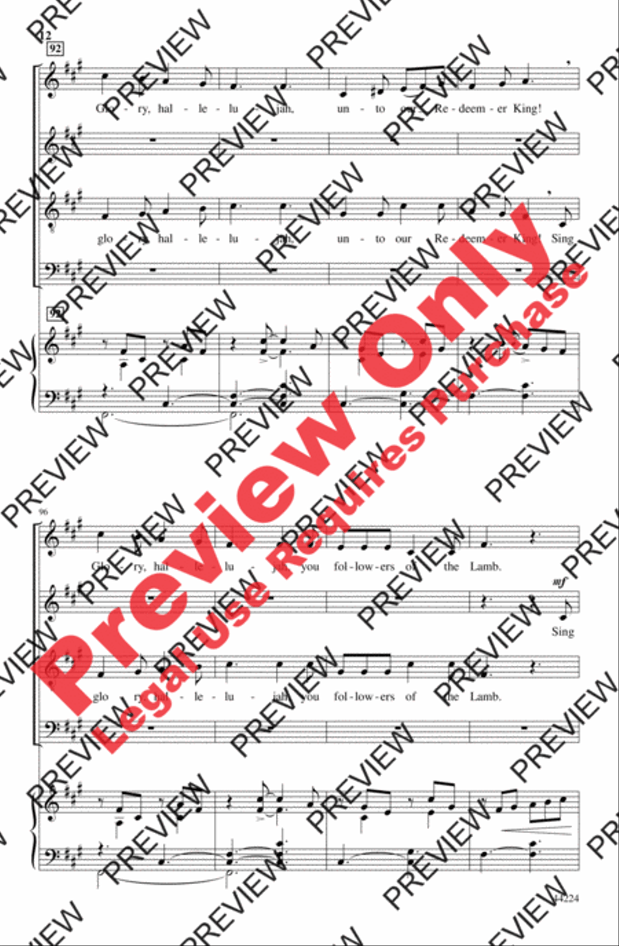 Sing a Glad Hosanna! 4-Part scores gallery preview page 12