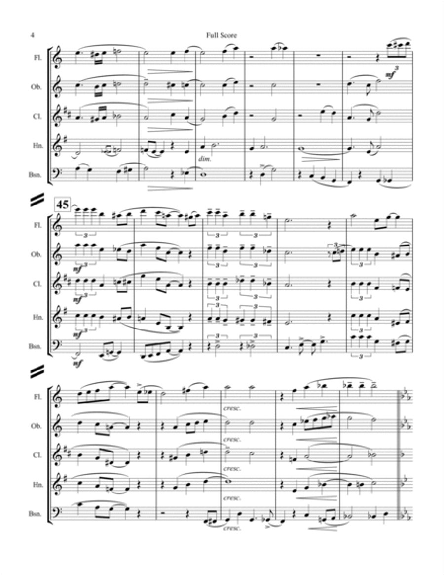 I'll Be Home For Christmas Woodwind Quintet scores gallery preview page 4