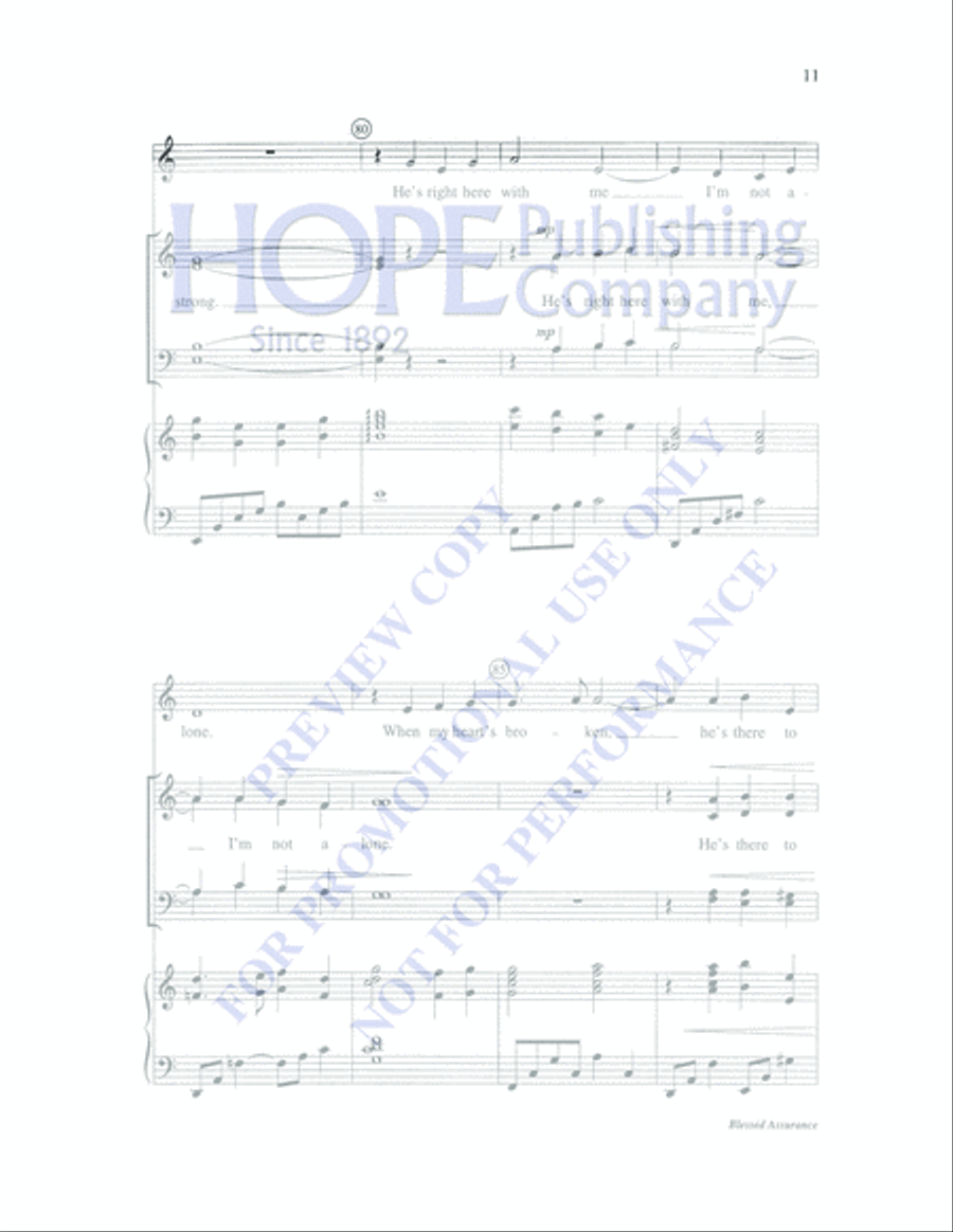 Blessed Assurance 4-Part scores gallery preview page 11