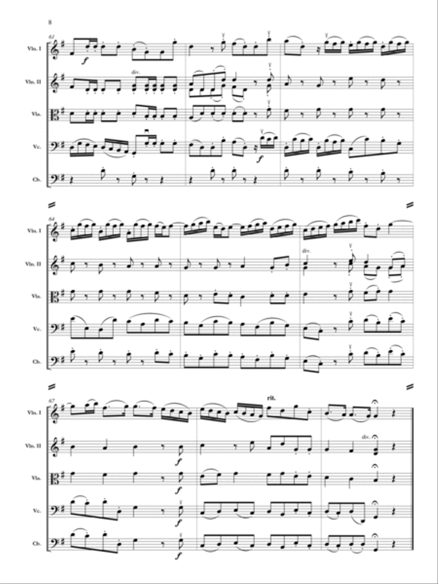 Flute Sonata No. 3 HWV 363b: Adagio and Allegro Orchestra scores gallery preview page 9