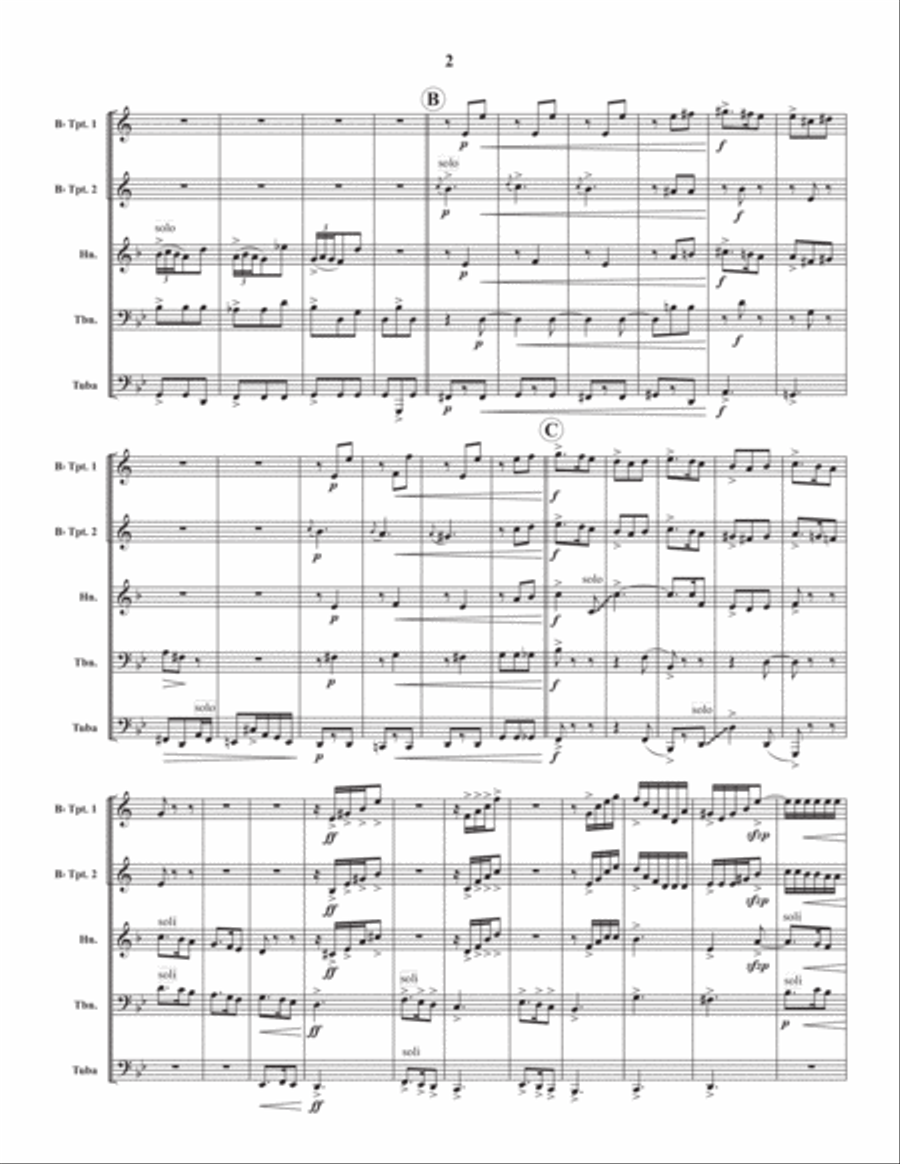 Caprice No. II Caprice No. II Brass Quintet scores gallery preview page 3