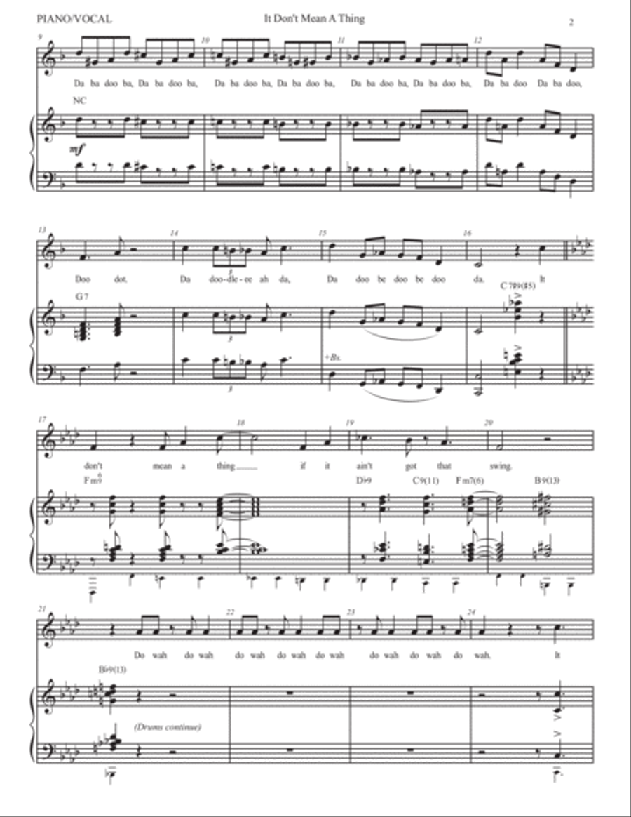 It Don't Mean A Thing (If It Ain't Got That Swing) Small Ensemble scores gallery preview page 3