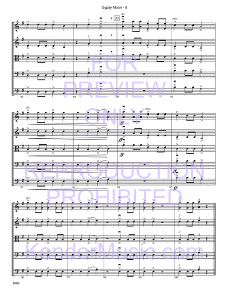 Gypsy Moon String Orchestra scores gallery preview page 9