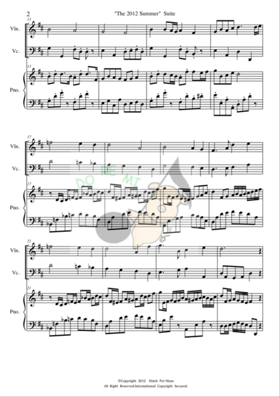 My 2012 Summer-Piano Trio for Young Musicians Piano Trio scores gallery preview page 2
