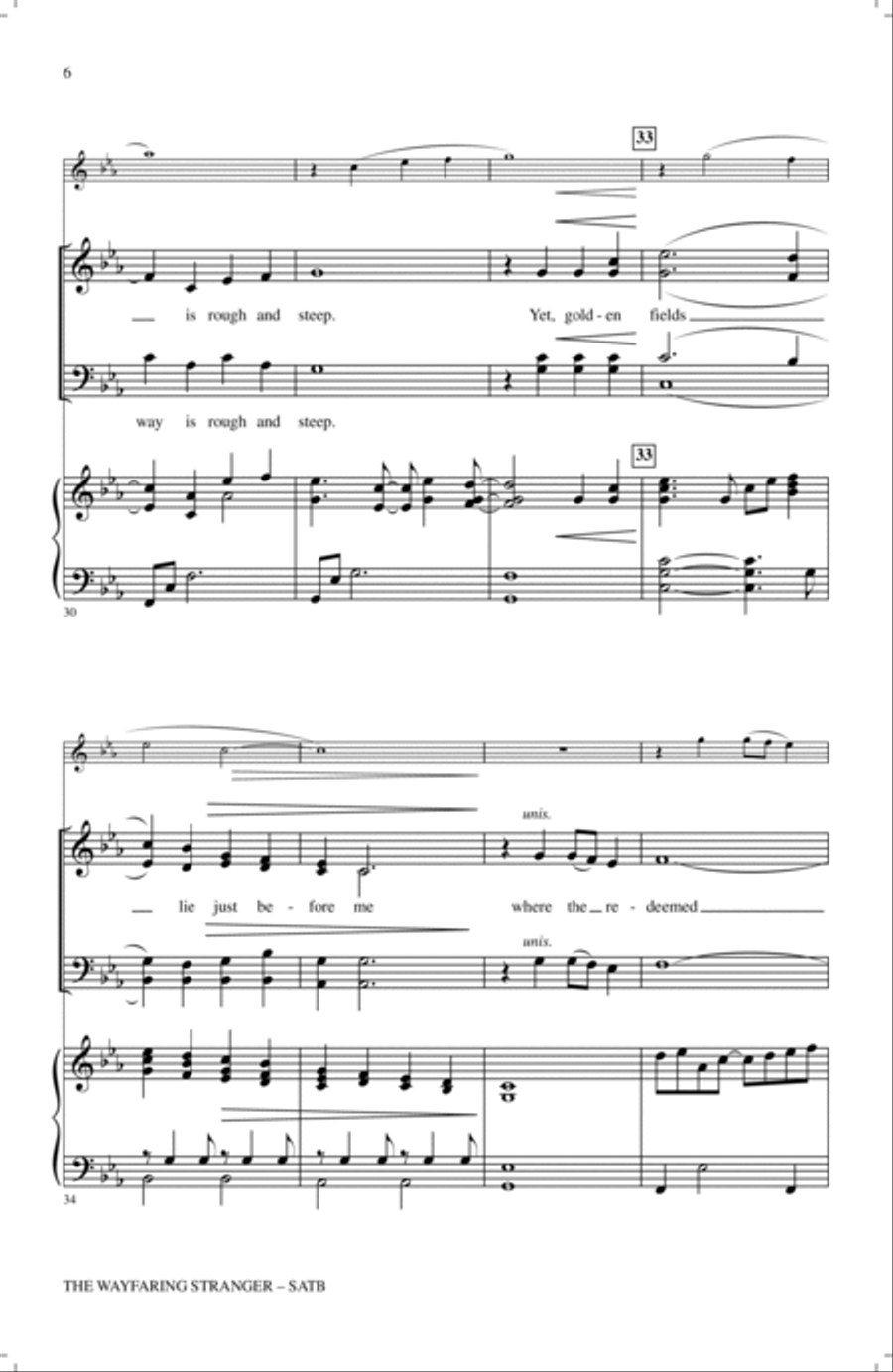 Wayfaring Stranger 4-Part scores gallery preview page 4