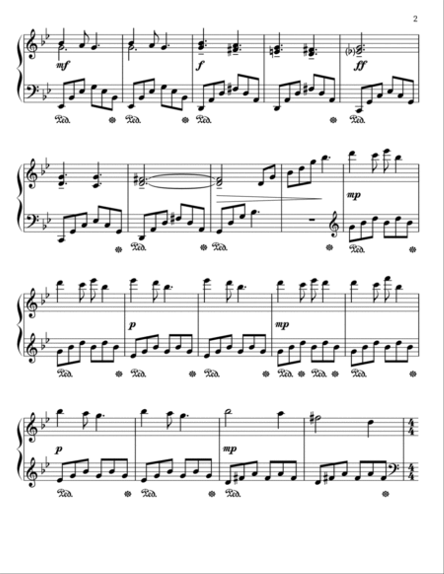 Night Melody Piano Solo scores gallery preview page 2