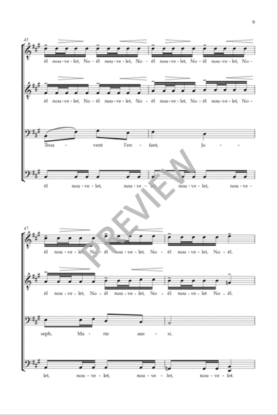 Noel nouvelet (TTBB) Noel nouvelet (TTBB) TTBB scores gallery preview page 10