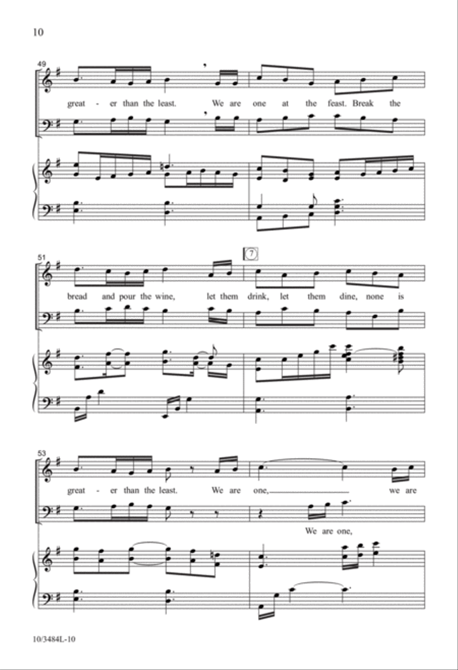 One at the Feast One at the Feast 2-Part scores gallery preview page 10
