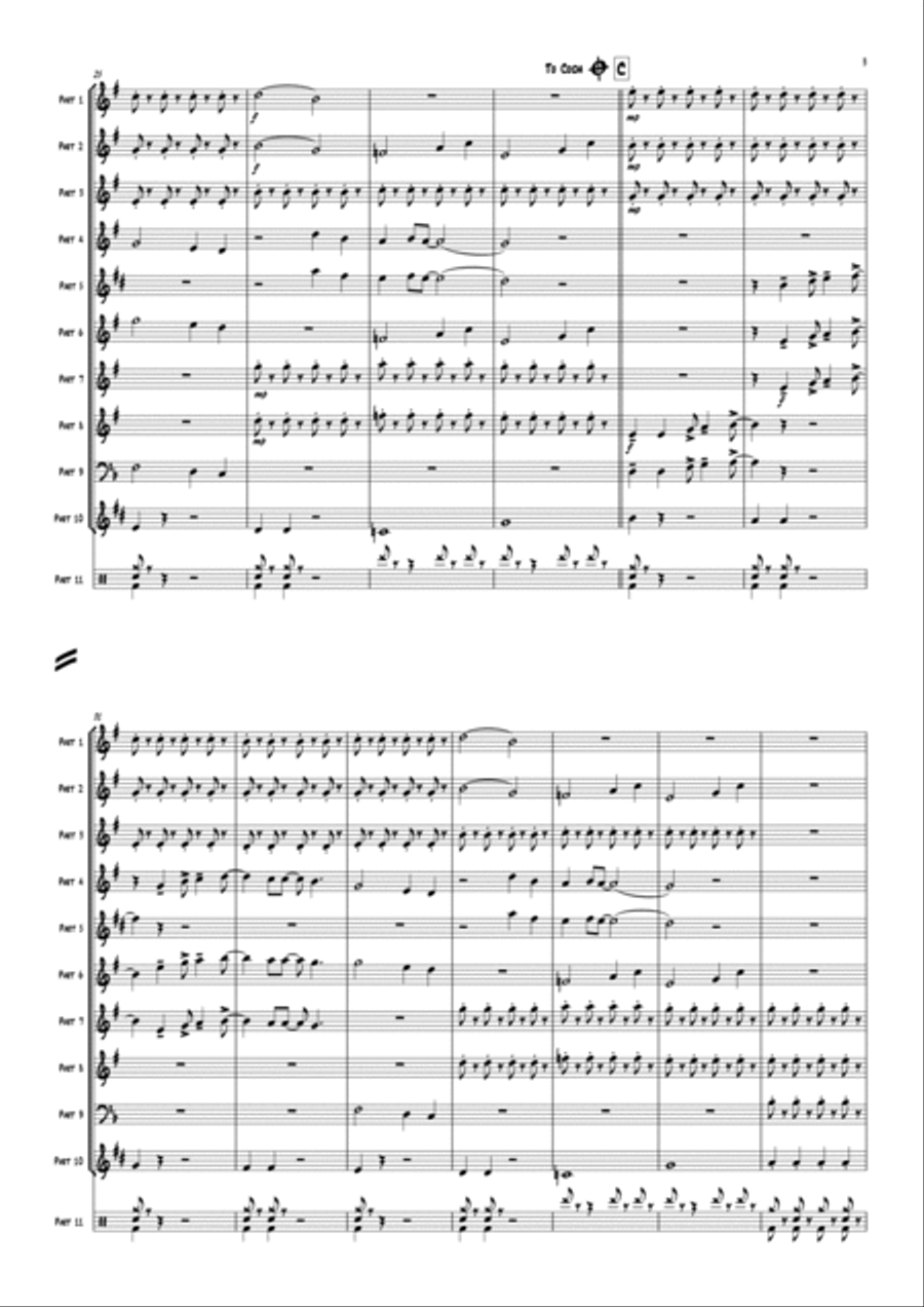 Mr. Blue Sky Small Ensemble scores gallery preview page 5