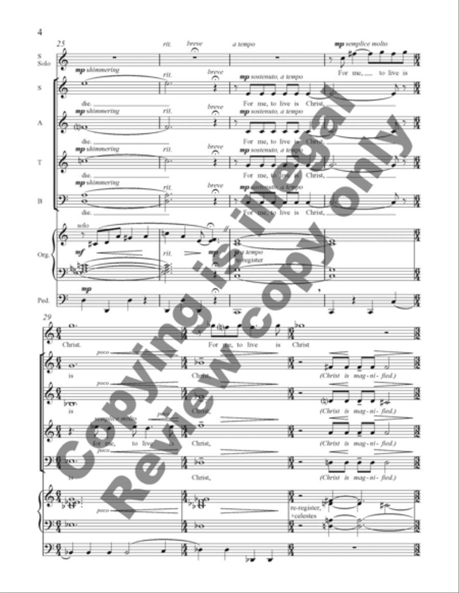 To Live Is Christ To Live Is Christ 4-Part scores gallery preview page 13