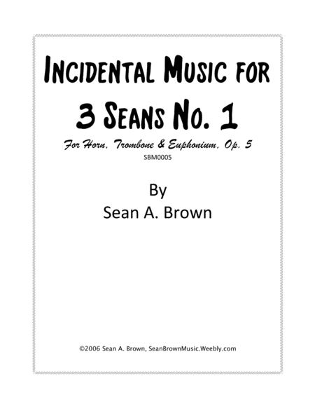 Incidental Trio No. 1, Op. 5 image number null
