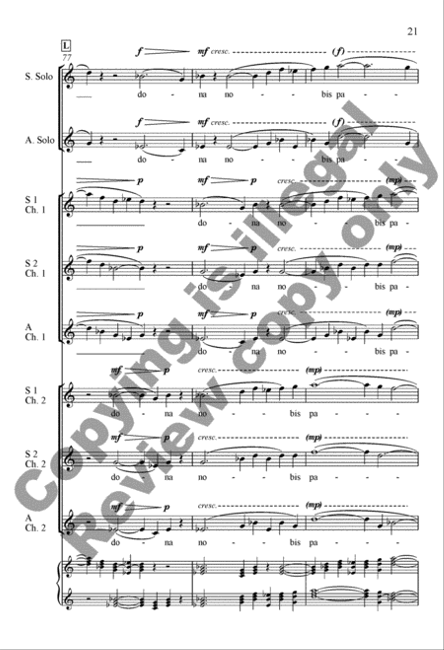 Dona nobis pacem SSA scores gallery preview page 40