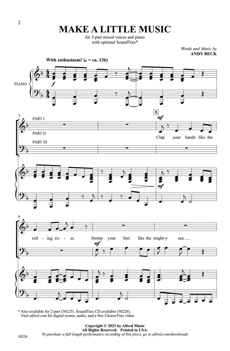 Make a Little Music Choir scores gallery preview page 1
