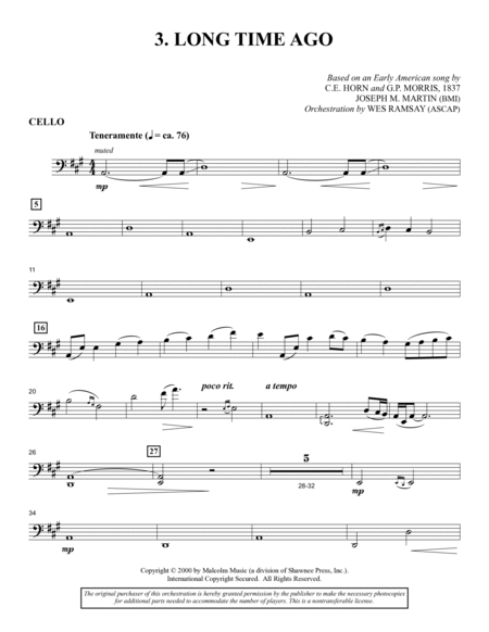 Appalachian Winter (A Cantata For Christmas) - Cello