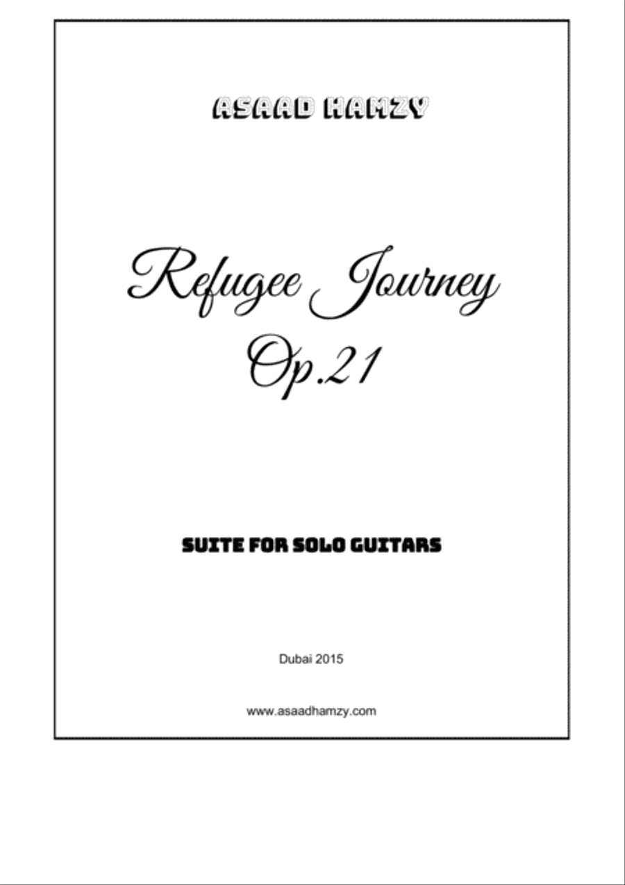 Refugee Journey for solo Guitar Op.21 Small Ensemble scores gallery preview page 3