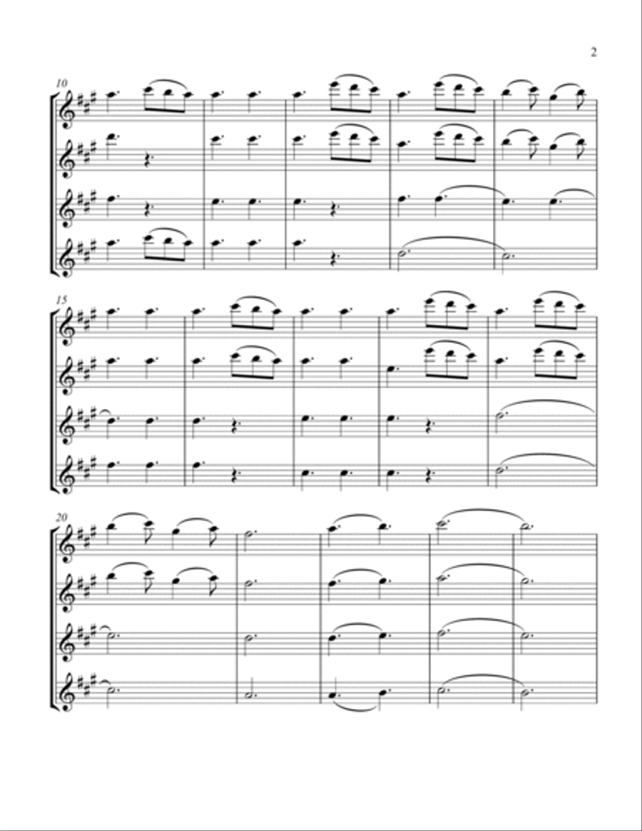 A Thousand Years Flute Quartet scores gallery preview page 3