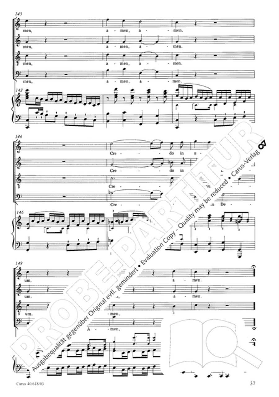 Mass in C (Missa in C) 4-Part scores gallery preview page 38