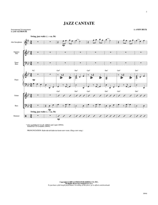 Jazz Cantate: Score