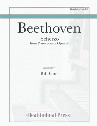 Book cover for Beethoven Scherzo Woodwind Quintet score and parts