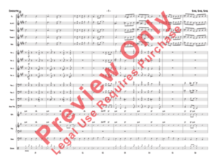 Sing, Sing, Sing Jazz Ensemble scores gallery preview page 34