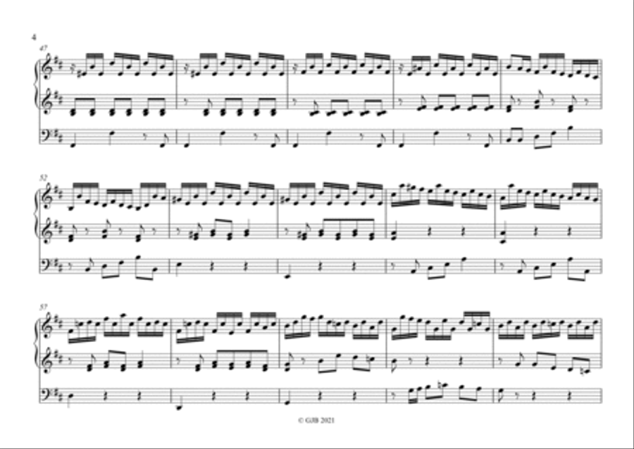 Bach Sinfonia to Cantata 29 for organ Organ Solo scores gallery preview page 4