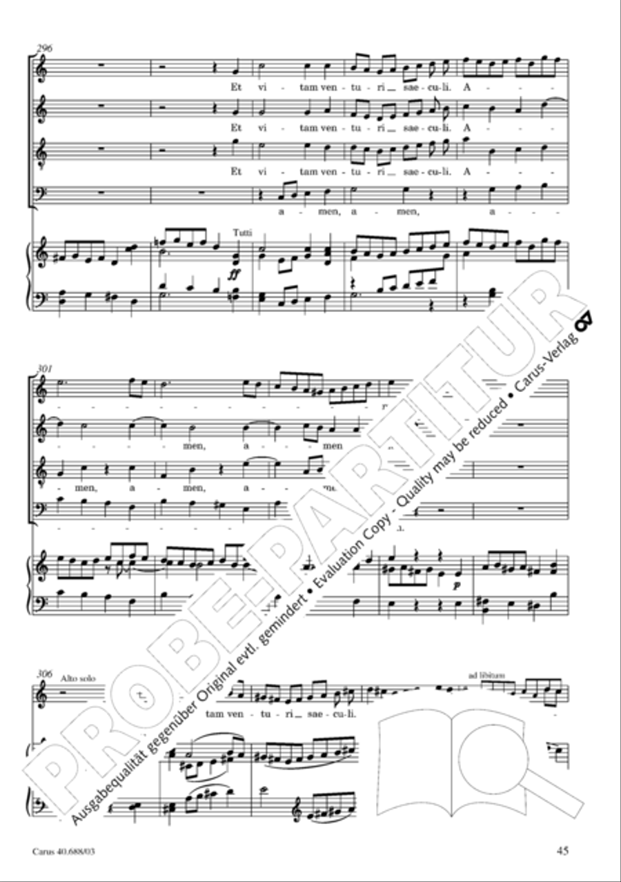 Mass in C Major 4-Part scores gallery preview page 46