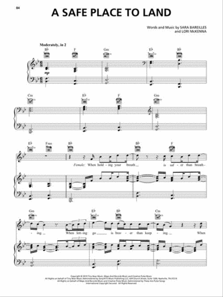 Sara Bareilles – Amidst the Chaos Piano, Vocal, Guitar scores gallery preview page 7