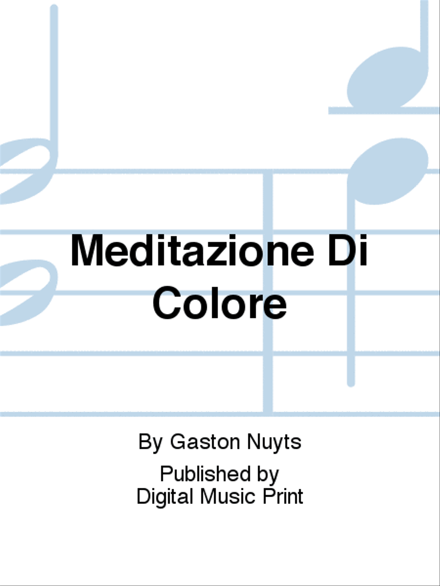 Meditazione Di Colore Clarinet Quartet scores gallery preview page 1