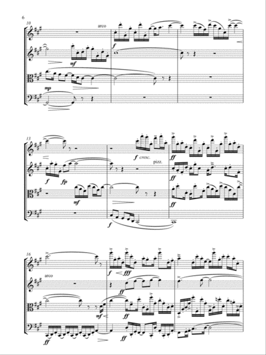 String Quartet #1 (Yuki) String Quartet scores gallery preview page 6