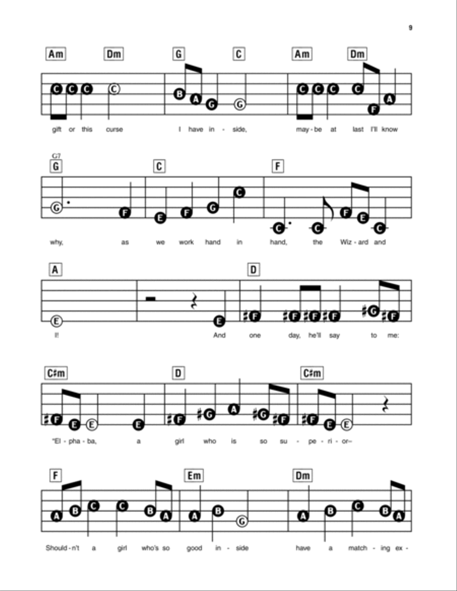 The Wizard And I (from Wicked) Electronic Keyboard scores gallery preview page 4