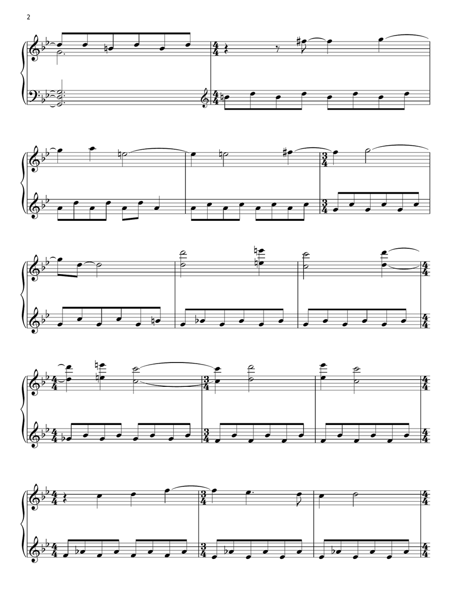 The Living Sculptures Of Pemberley (from Pride And Prejudice) Piano Solo scores gallery preview page 2