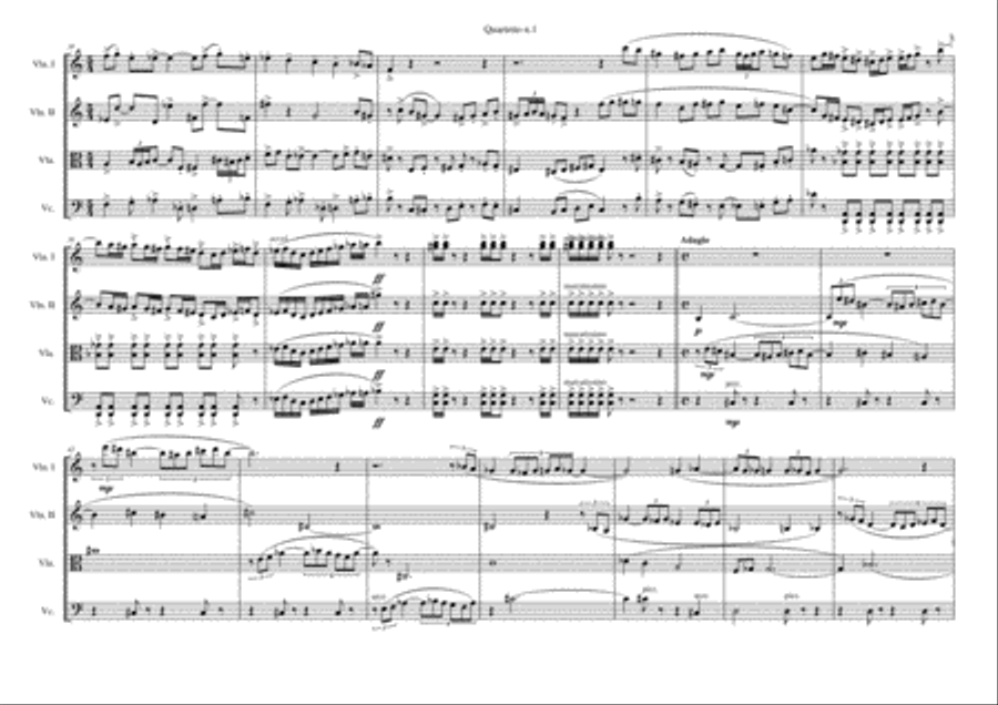 String Quartet no.1 String Quartet scores gallery preview page 3