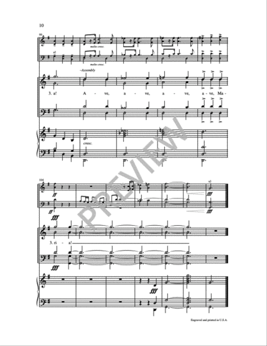 Immaculate Mary 4-Part scores gallery preview page 2