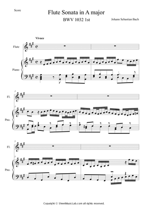 Flute Sonata in A major BWV 1032 1st