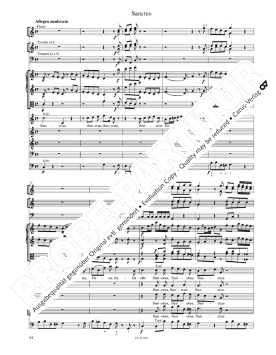 Creation Mass in A-major after Joseph Haydn (Schopfungsmesse in A nach Joseph Haydn) 4-Part scores gallery preview page 55