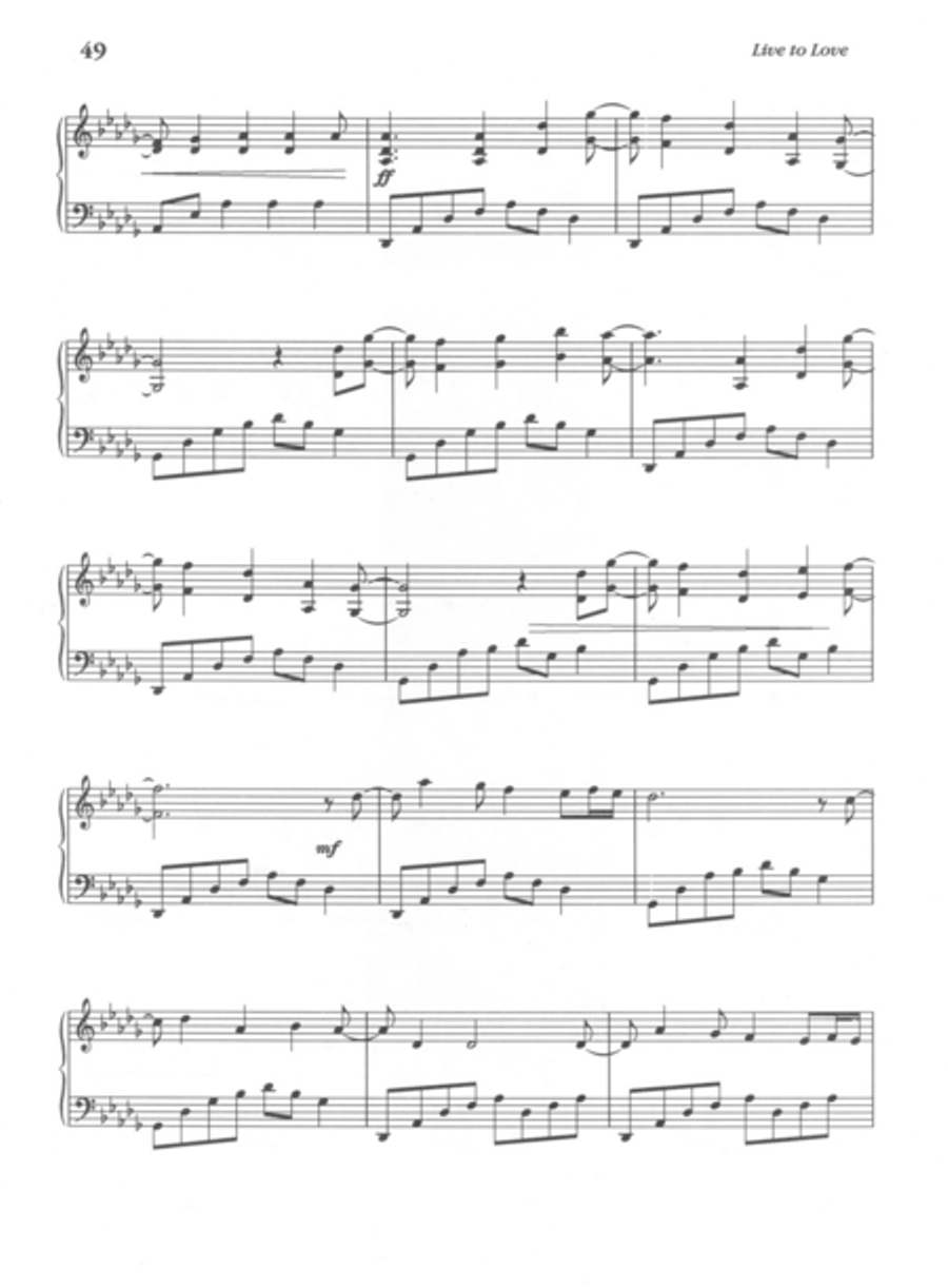 Live to Love Piano Solo scores gallery preview page 3