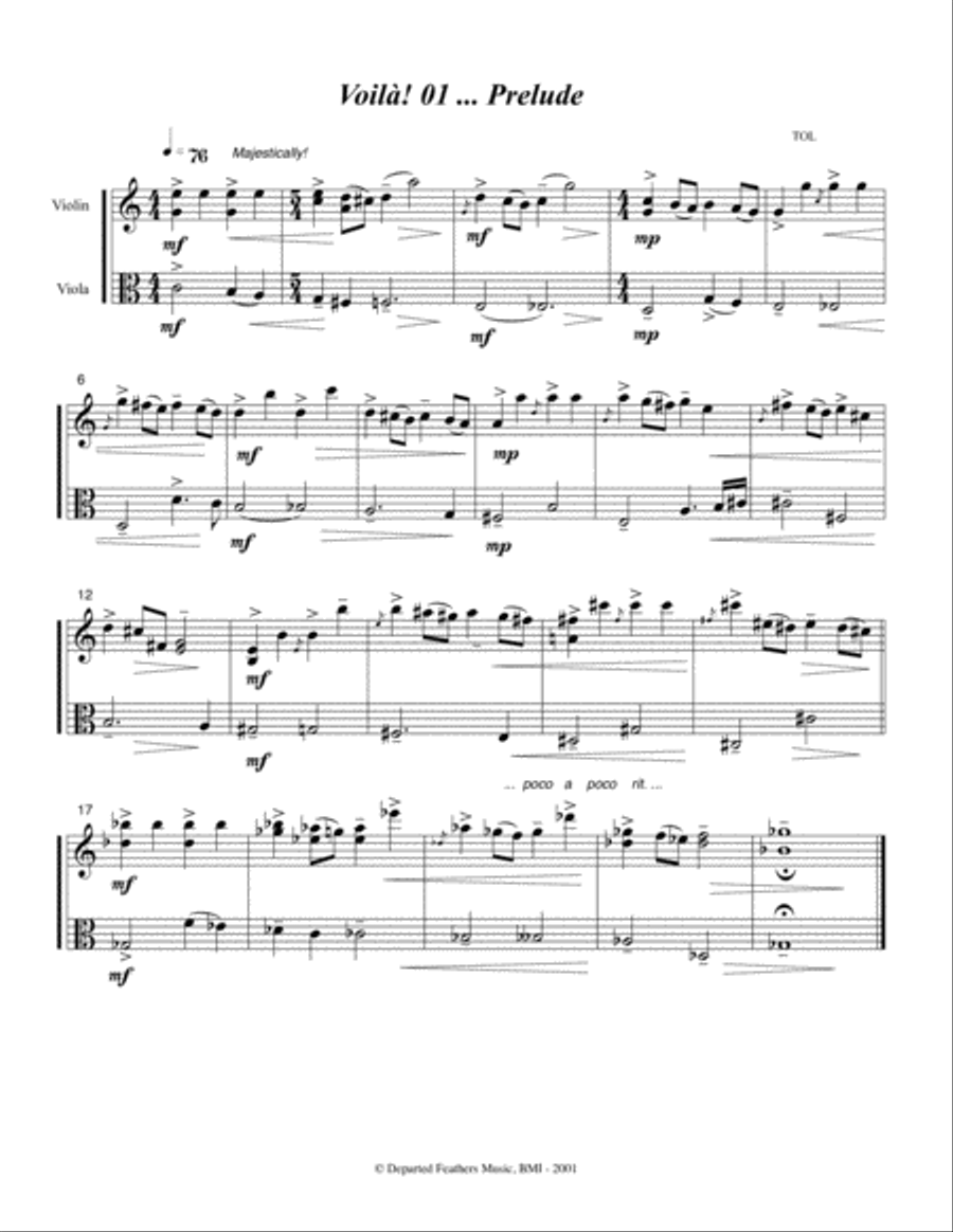 Voilà!!! (2001) for violin and viola String Duet scores gallery preview page 5