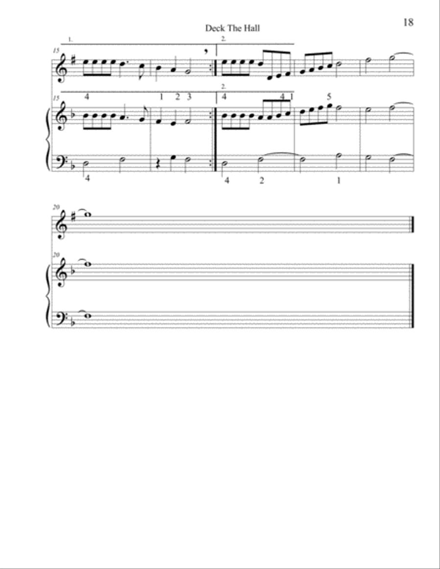 Christmas Duets for Clarinet & Piano: 11 Traditional Carols Woodwind Duet scores gallery preview page 2