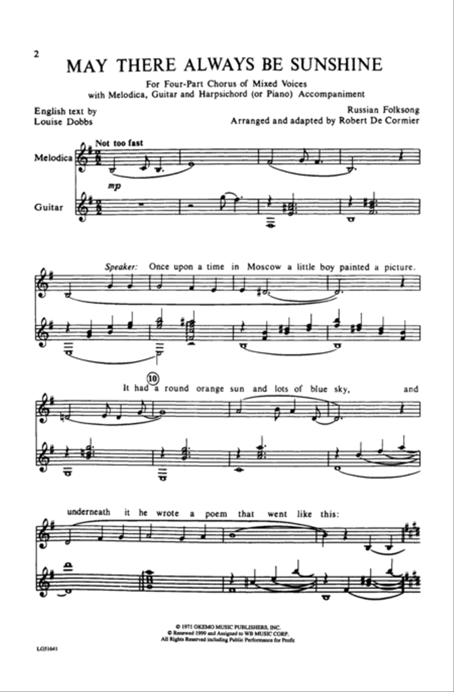 May There Always Be Sunshine 4-Part scores gallery preview page 17