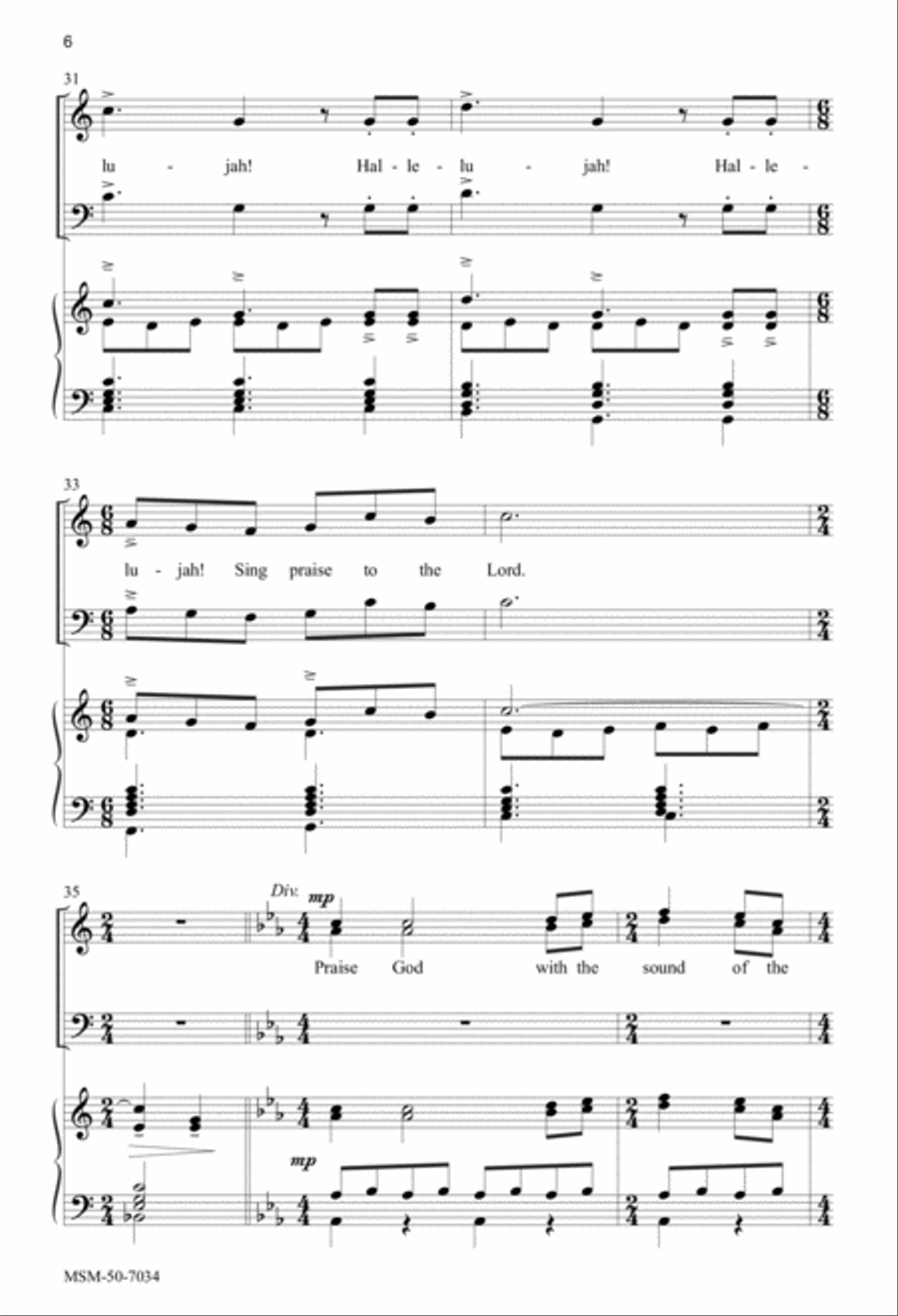Hallelujah! Sing Praise to the Lord 4-Part scores gallery preview page 6