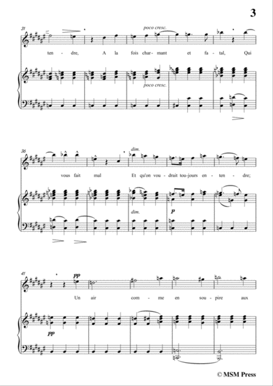 Berlioz-Au Cimetière in F sharp Major,for voice and piano Voice Solo scores gallery preview page 5