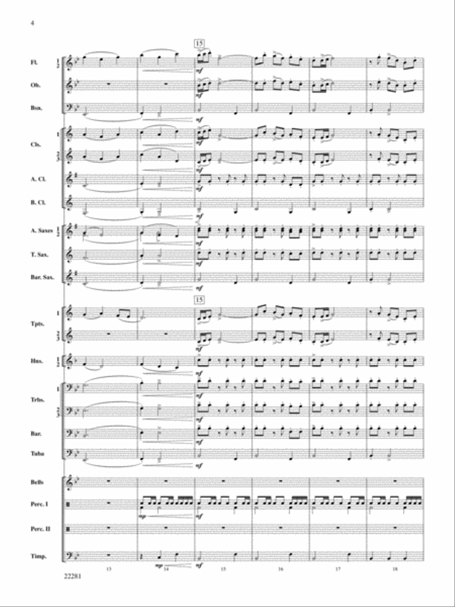 Falcon Lake Overture: Score Concert Band scores gallery preview page 4