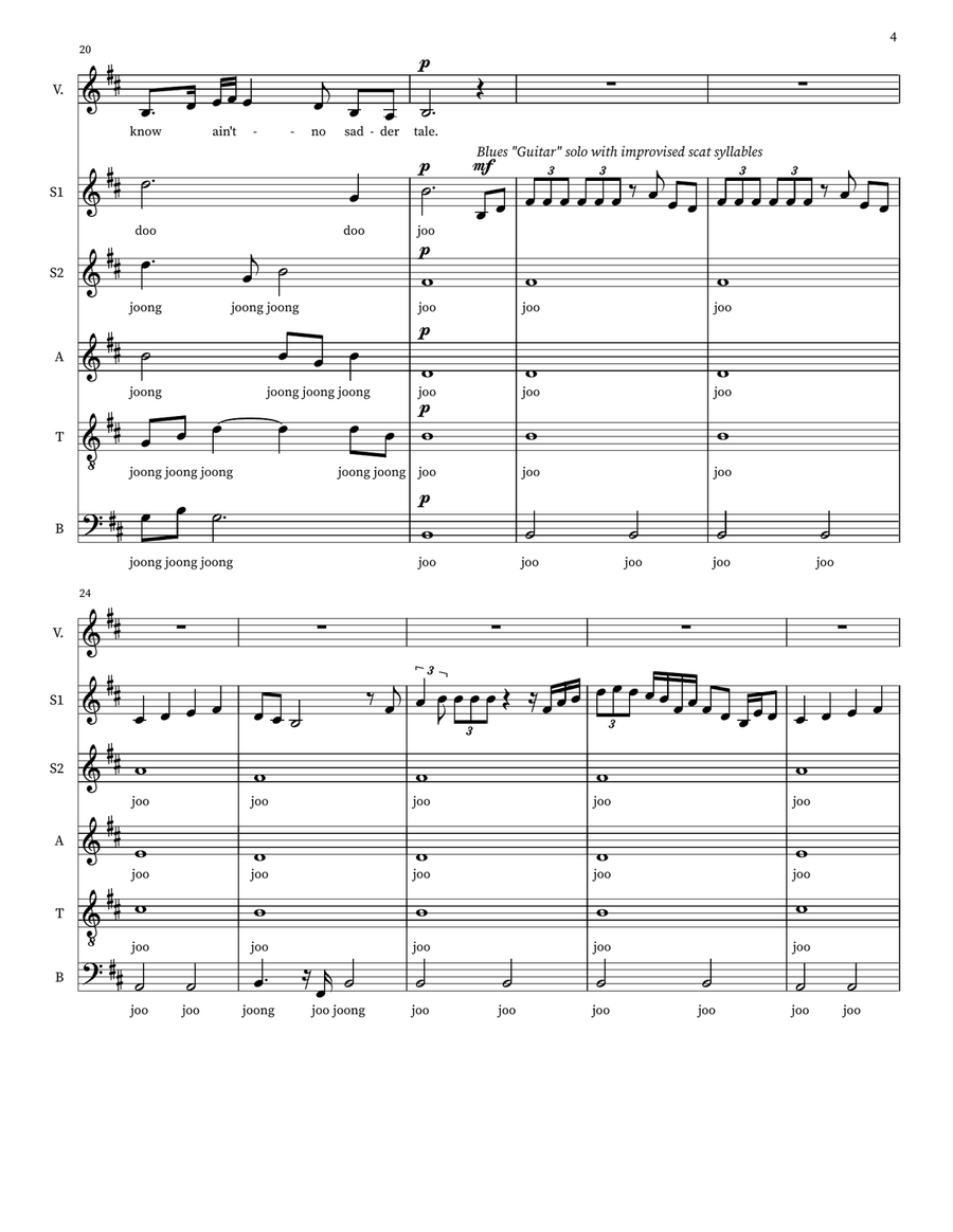 When A Blind Man Cries 4-Part scores gallery preview page 4
