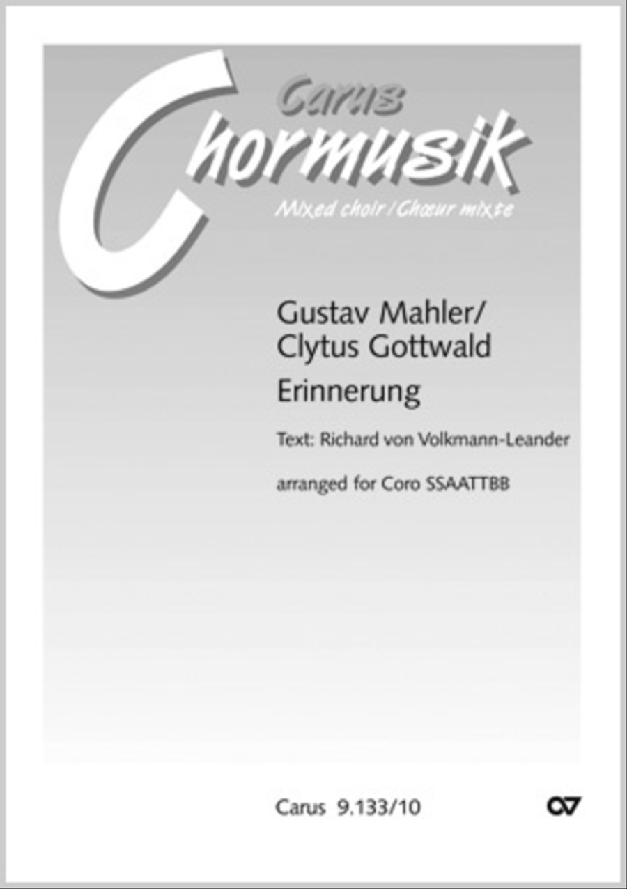 Erinnerung Erinnerung SSAATTBB scores gallery preview page 1