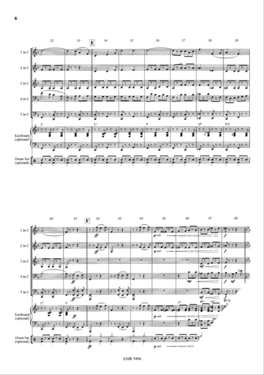 Sousa Medley Brass Band scores gallery preview page 6