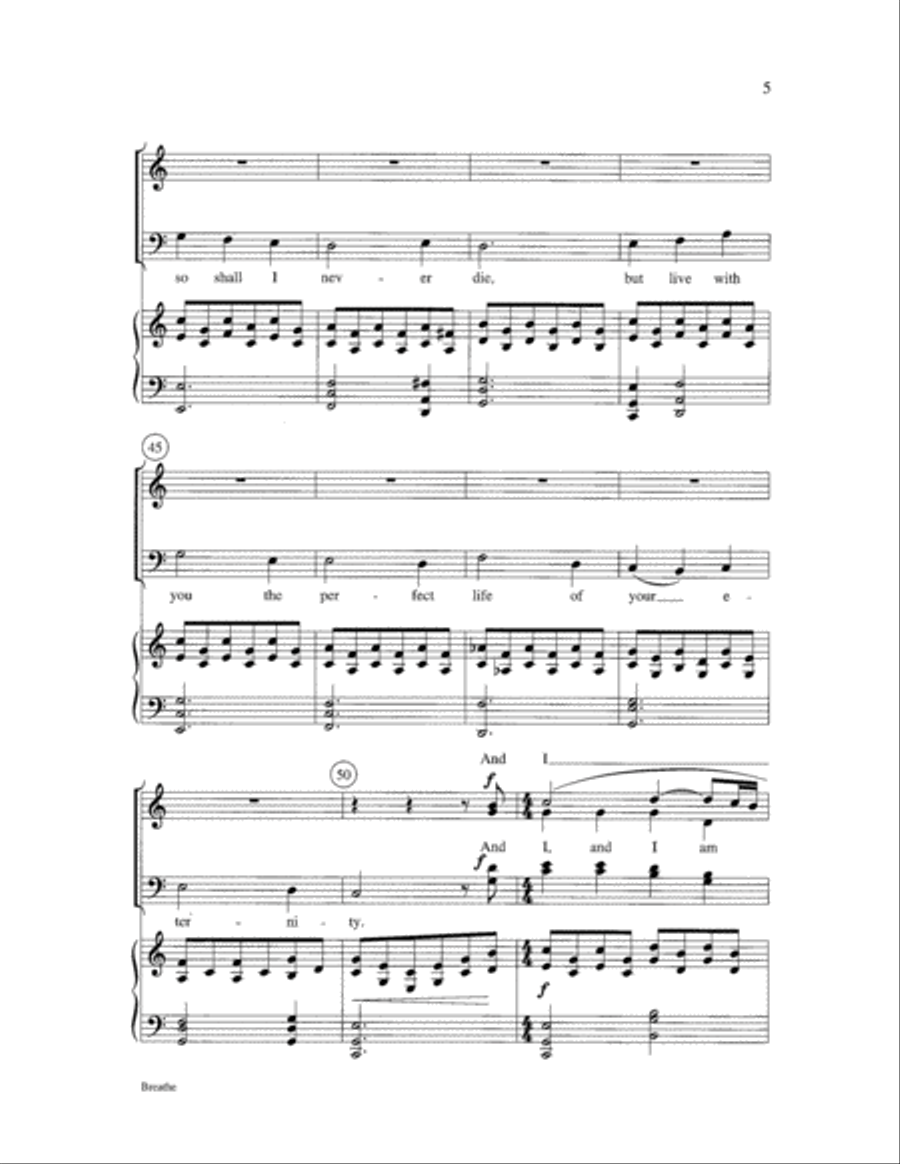 Breathe 4-Part scores gallery preview page 5